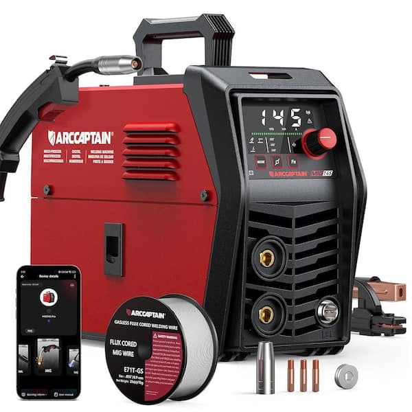 145 Amp 120-Volt Electric (AC) Gasless Flux-Core Wire-Feed MIG Welder with App Control