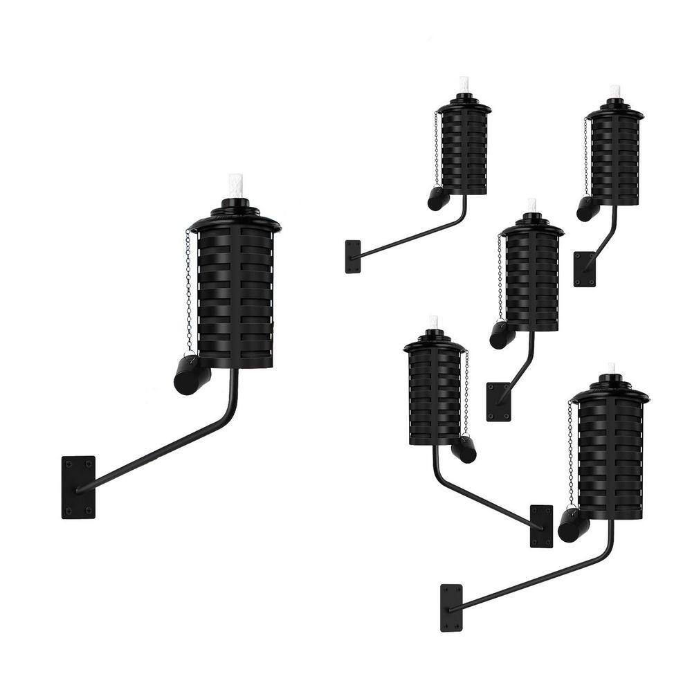 Justincity 16 oz. Black Metal Outdoor Wall Mounted Citronella