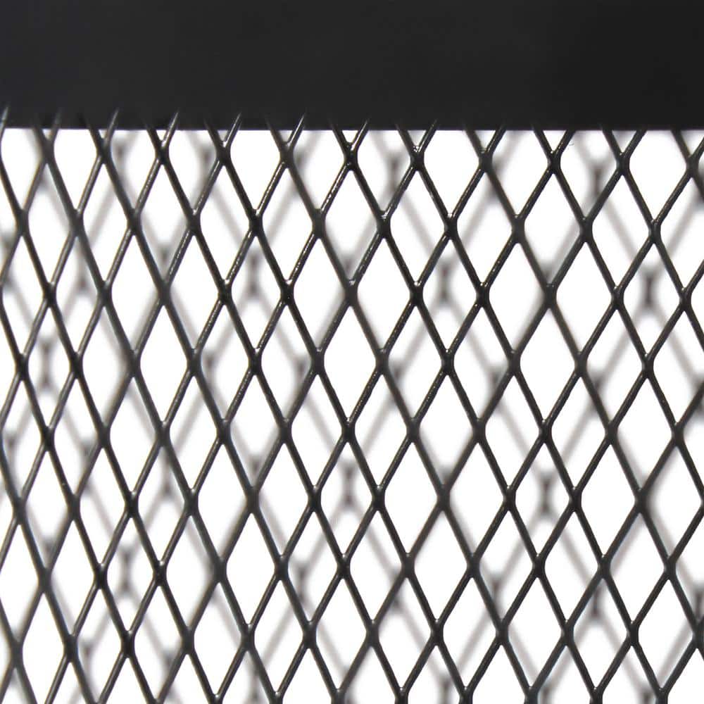 Simple Designs Mesh Cylindrical Steel Table Lamp Black