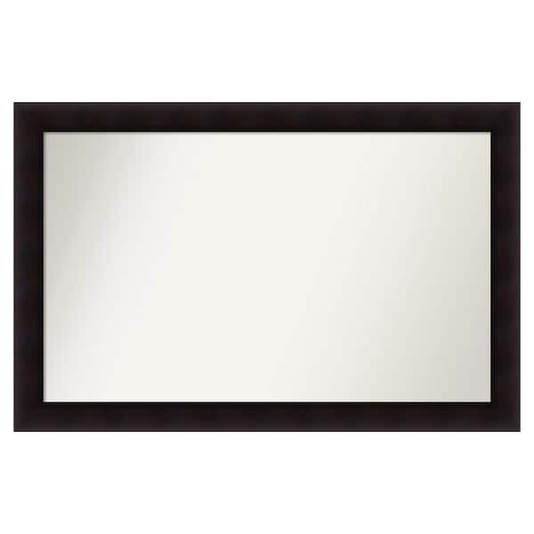 Amanti Art Portico Espresso 51.75 in. x 33.75 in. Custom Non-Beveled Wood Framed Batthroom Vanity Wall Mirror