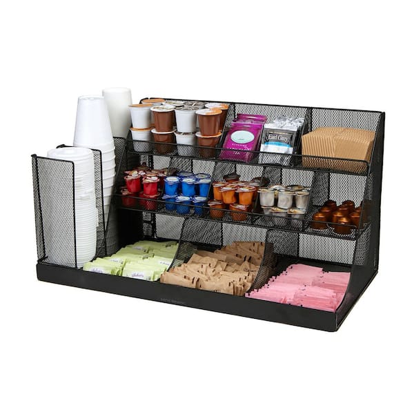 Mind Reader Coffee Condiment And Snack Organizer Black - Office Depot