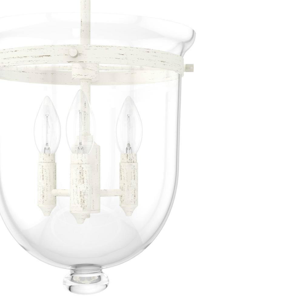 Belltown Transitional 3-Light White Glass Urn Pendant
