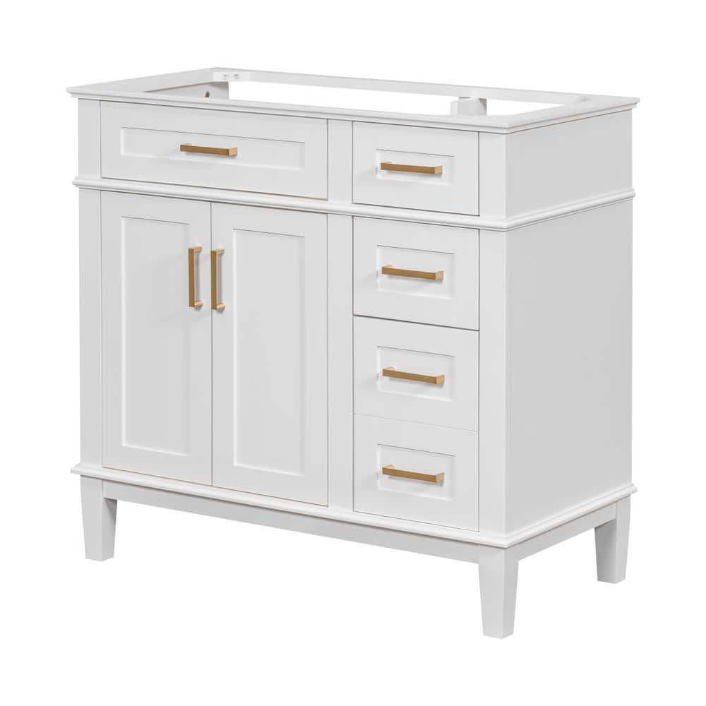 Xzkai 35.4 in. W Bath Vanity Cabinet without Top in White