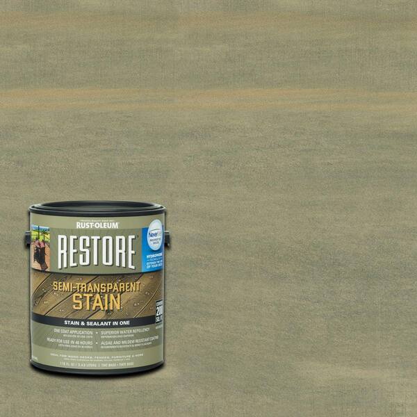 Rust-Oleum Restore 1 gal. Semi-Transparent Stain Bedrock with NeverWet