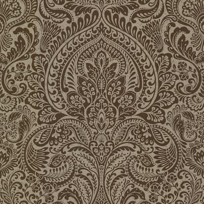 York Wallcoverings LN7595SMP Remington Rose Bouquet Damask 8 X 10 Wallpaper Memo Sample York Wallcoverings LN7595SMP Remington Rose Bouquet Damask 8 X 10 Wallpaper Memo Sample