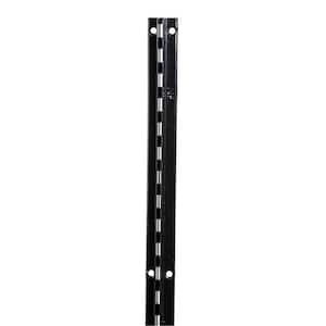 96 in. L Black Beacon Line Recessed Single Slotted Wall Standard (5-Pack)