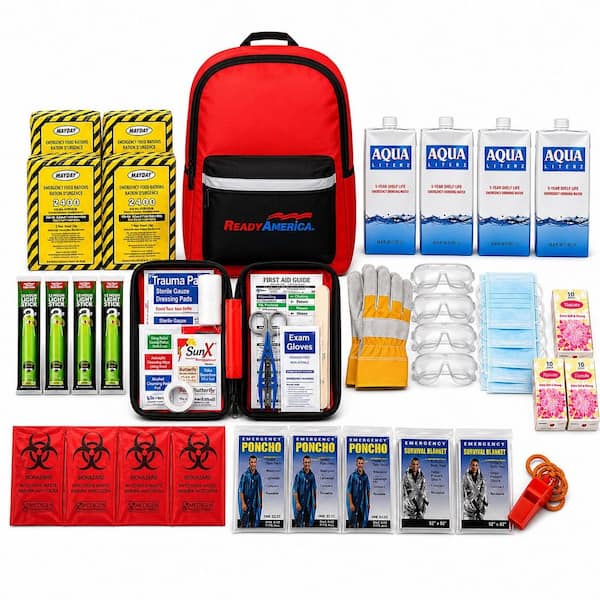 4-Person 3-Day Basic Emergency Kit with Backpack
