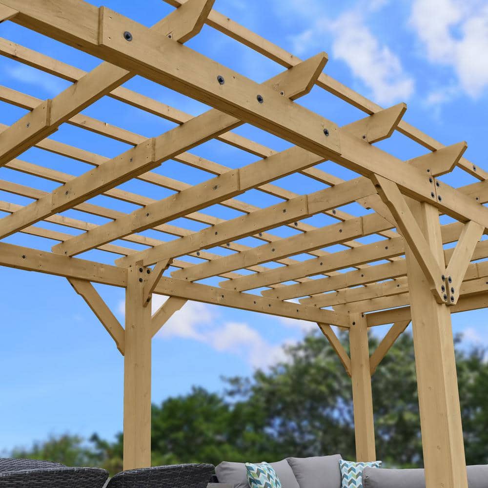 Meridian 10' x 22' Natural Cedar Outdoor Pergola
