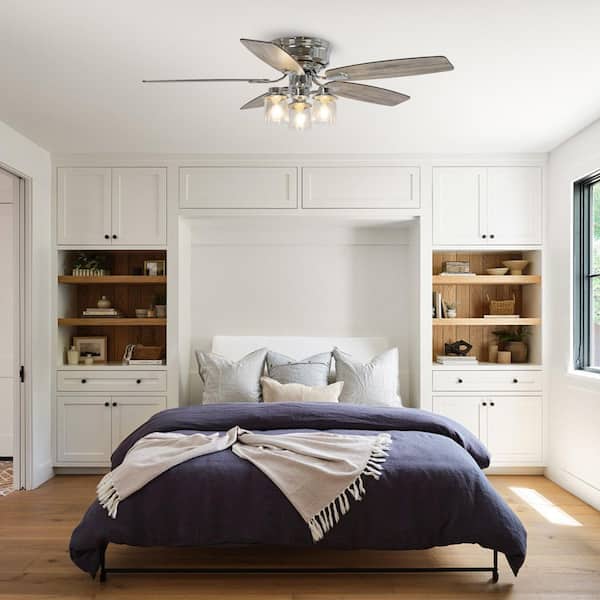 Parrot Uncle Anyan 52 in. LED Indoor Chrome Flush Mounted Ceiling