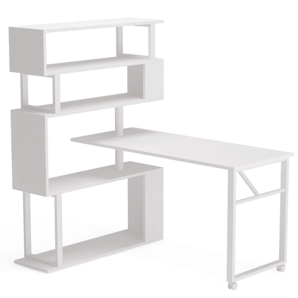 Desk with rotating deals shelf