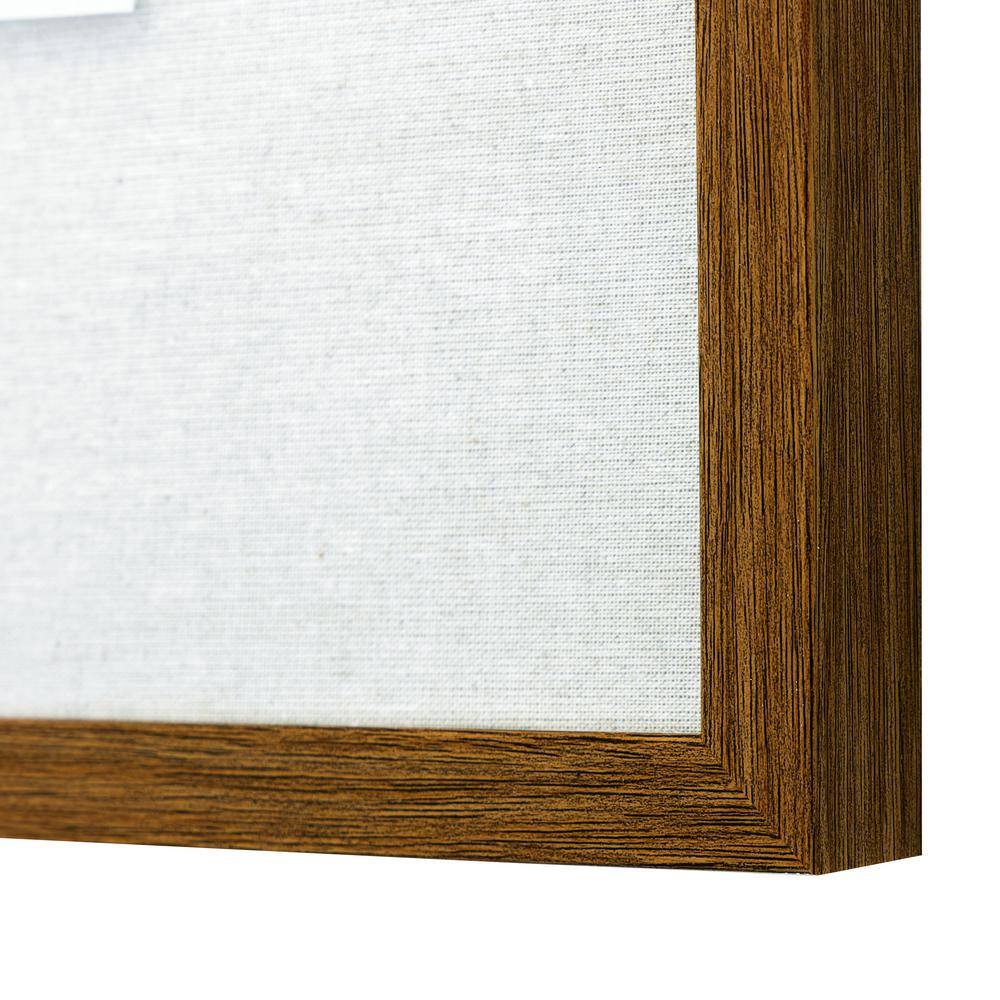 Natural Abstract Black and White Canvas Print with Wooden Frame