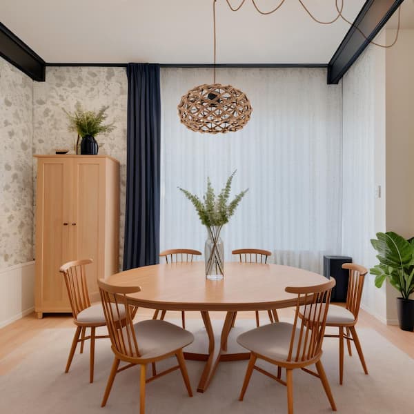 1-Light Boho Pendant Light Plug-in Rustic Hand-Woven Hemp Rope Cage Basket Hanging Lamp Wicker Retro Light Fixtures