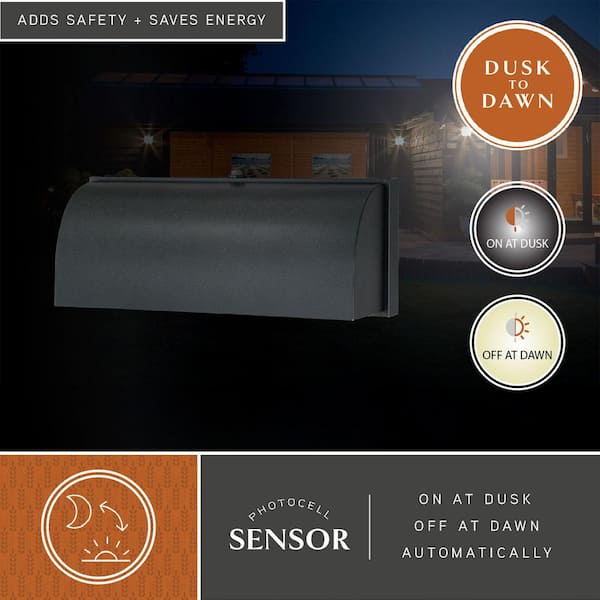 Walsh 2-Light Dusk to Dawn Bronze ADA Dark Sky Outdoor Wall Barn Lantern