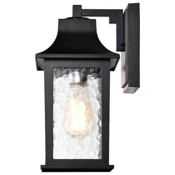 Koda Williams Black Outdoor LED Wall Lantern with Power Outlet