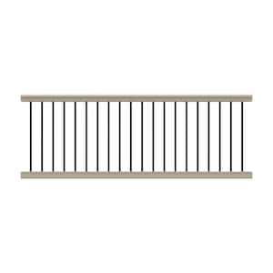 Bella Premier Series 8 ft. x 36 in. Clay Vinyl Level Rail Kit with Aluminum Balusters