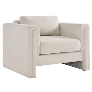 Visible Fabric Armchair in Ivory