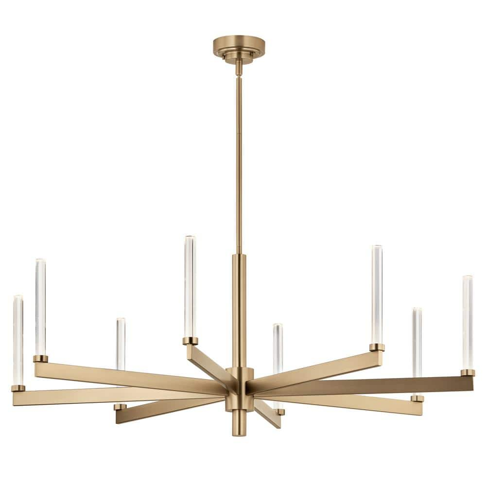 KICHLER Sycara 48.5 in. 8-Light Integrated LED Champagne Bronze Modern ...