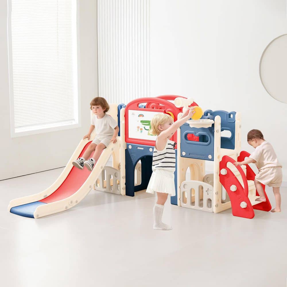 12 in 1 Playset for Toddlers 1-3- Swing & Slide Combo, Durable Climber Basketball Hoop Ball Toddler Indoor Playset price history on PriceWatchPro
