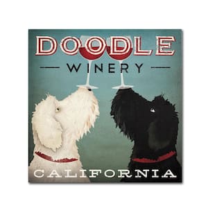 35 in. x 35 in. "Doodle Wine" by Ryan Fowler Printed Canvas Wall Art