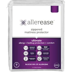 Polyester Vinyl Free King Ultimate Protection and Comfort Waterproof Bed Bug Antimicrobial Zippered Mattress Protector