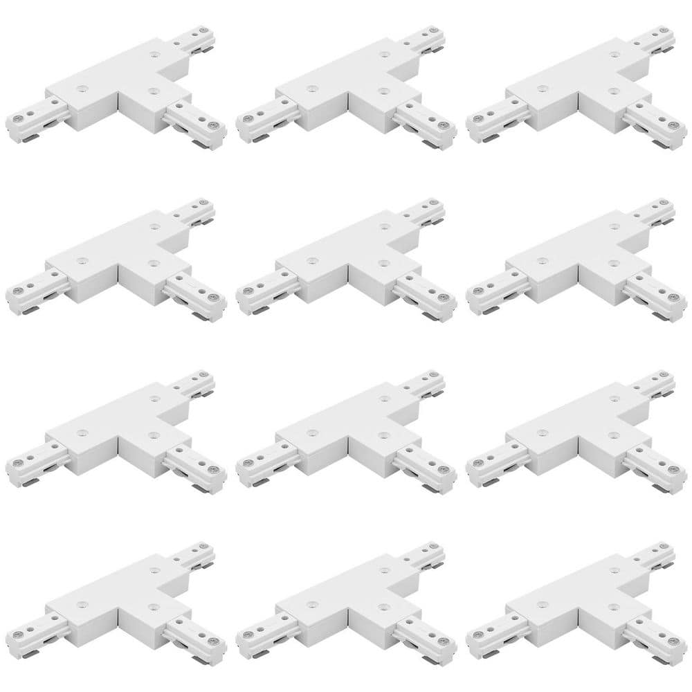 H Track Light T-Connector, H-Type 3-Way Connector, Compatible with 120V 3-Wire Single Circuit Power Source White 12 Pack price history on PriceWatchPro