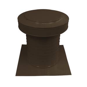 10 in. Dia Keepa Vent an Aluminum Static Roof Vent for Flat Roofs in Brown
