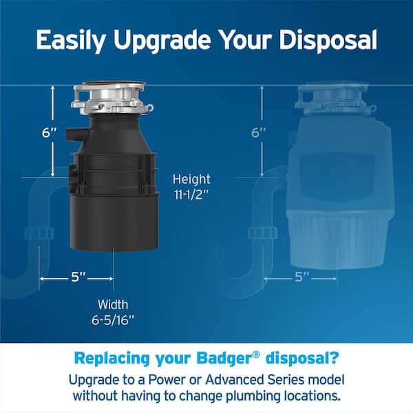 InSinkErator Badger 1, 1/3 HP Continuous Feed Kitchen Garbage