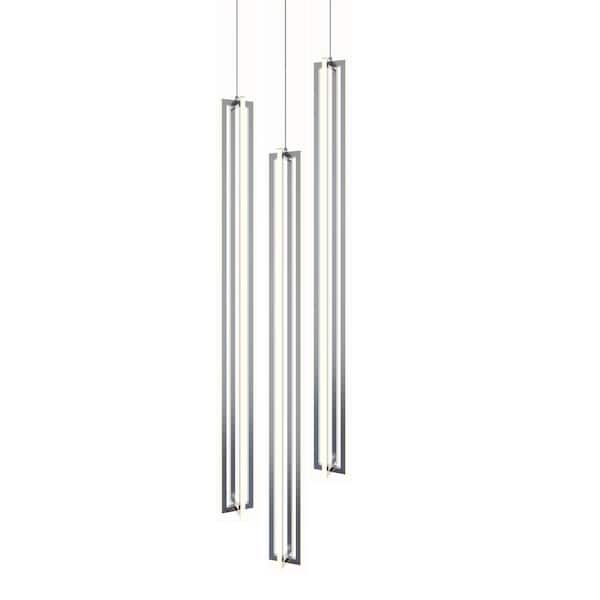 Cass Integrated LED Satin Nickel Pendant