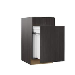 Designer Series Edgeley Assembled 18x34.5x23.75 in. Dual Pull Out Trash Can Base Kitchen Cabinet in Thunder