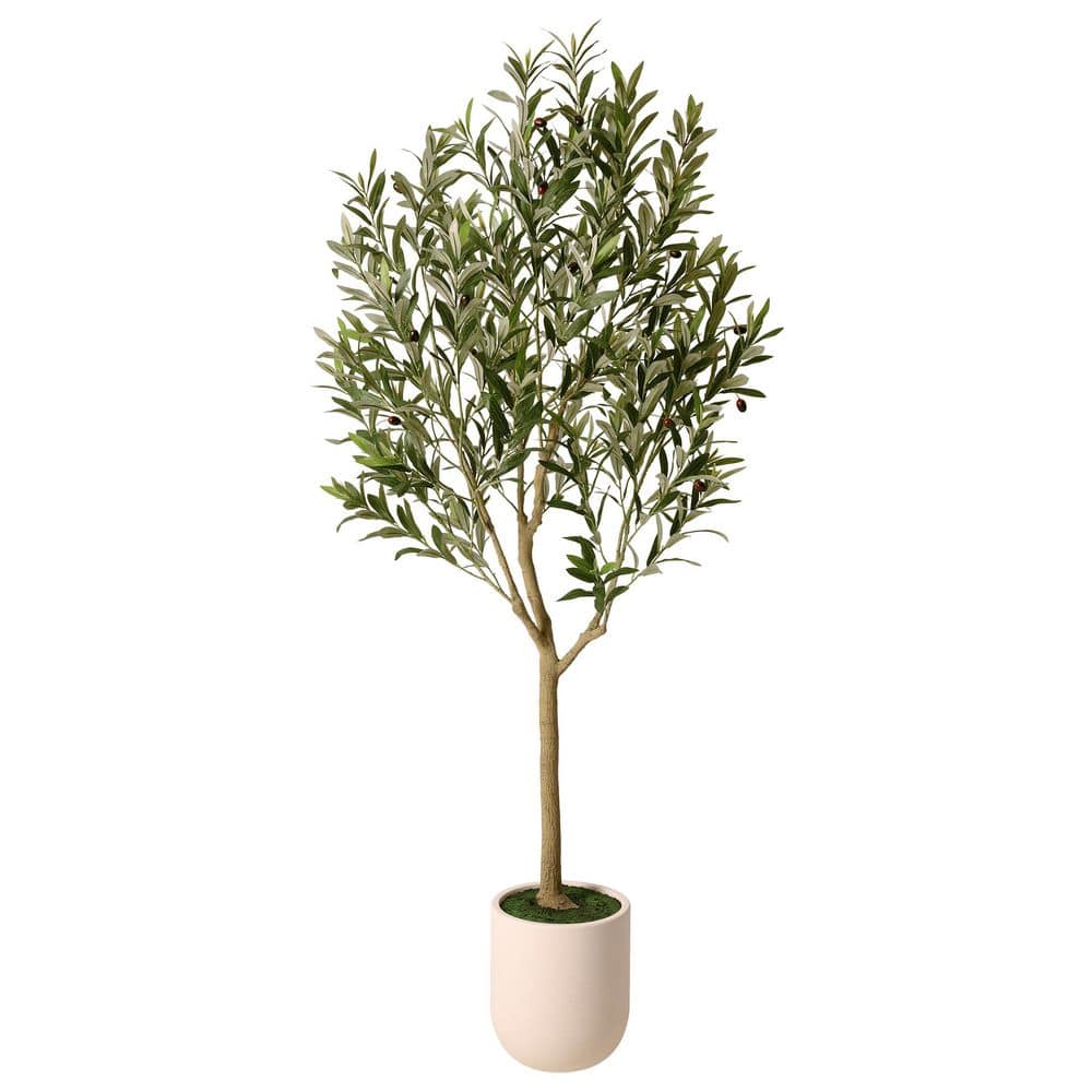 DR.Planzen 6ft.Artificial Olive Tree Tall Faux Silk Plant for Home ...