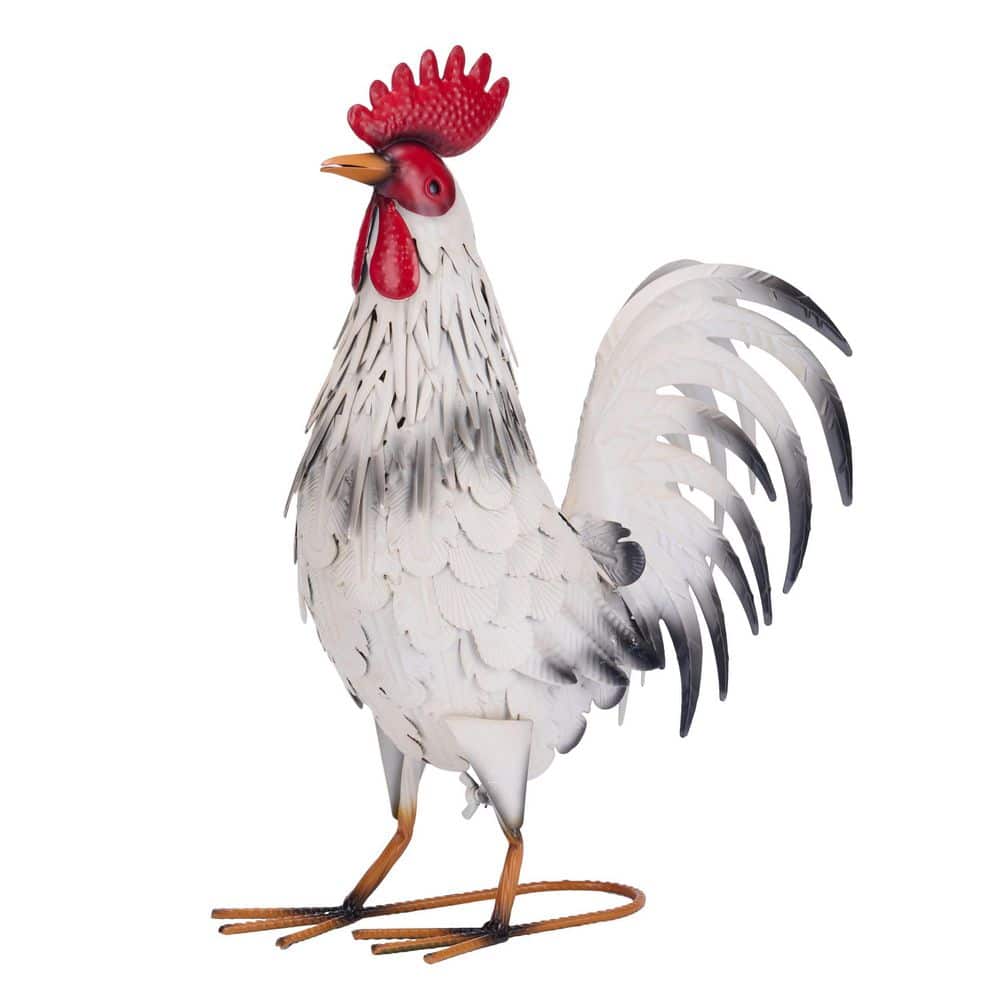 Metal Rooster Garden Statues Outdoor