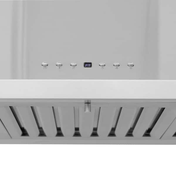 ZLINE 697CRN-BT 36 Professional Wall Mount Range Hood in Stainless Steel with Built-In CrownSound Bluetooth Speakers