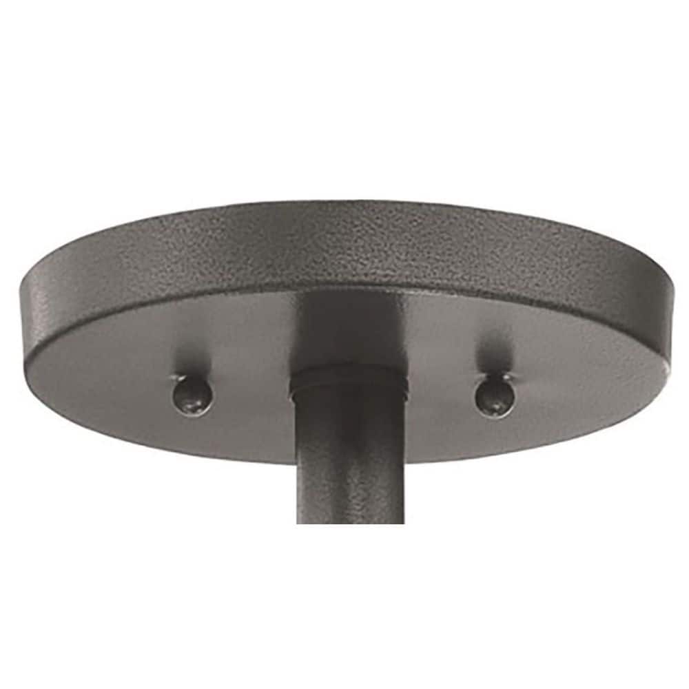 Cosmopolitan Smoked Iron 3-Light Drum Ceiling Light with Glass Diffuser