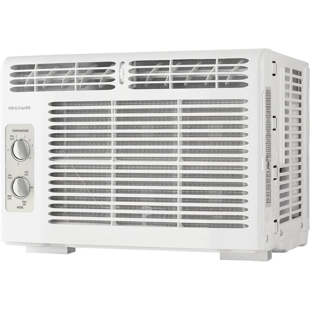 White 5000 BTU Window-Mounted Air Conditioner with Antimicrobial Mesh Filter