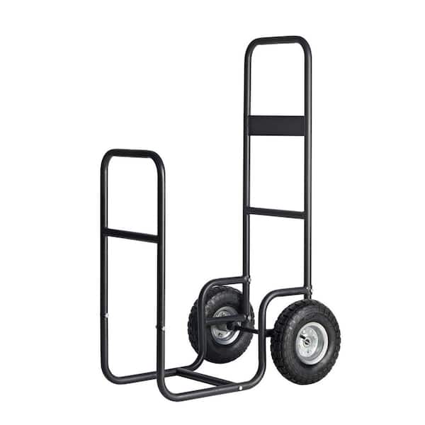ShelterLogic 2 ft. D x 3 ft. H x 2 ft. W Haul-it Multi-Purpose Steel Firewood Cart with Slim-Fit Design and Easy-Pivot Tires