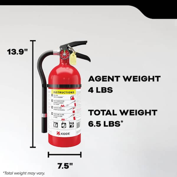 Pro 210 Fire Extinguisher, 2-A, 10-B:C, 4 lb Pro 210 Fire Extinguisher, 2-A, 10-B:C, 4 lb