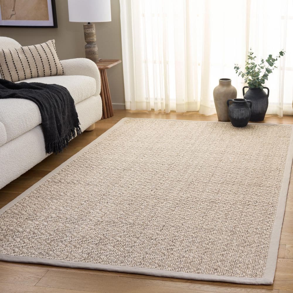 Natural Fiber 6 ft. x 9 ft. Natural/Gray Zig-Zag Woven Area Rug price history on PriceWatchPro