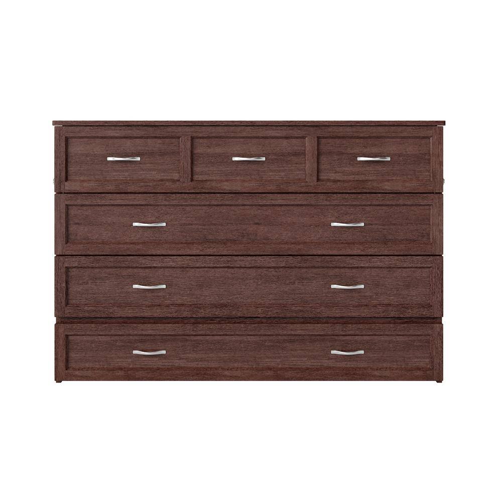 Elegant Northfield Queen Murphy Bed Chest with CoolSoft Mattress