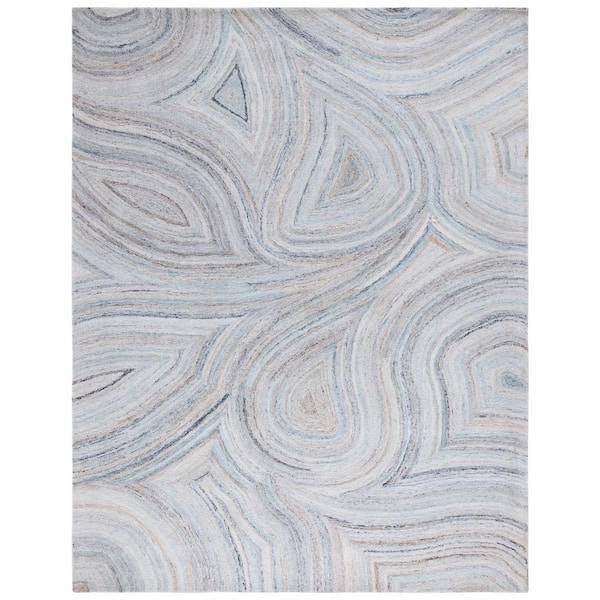SAFAVIEH Abstract Beige/Blue 8 ft. x 10 ft. Abstract Eclectic Area Rug