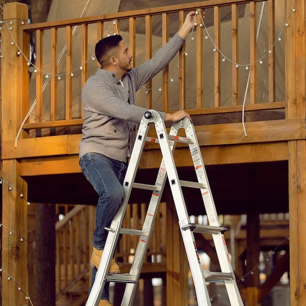 17 ft. Multi-Position A-Frame Foldable Aluminum Ladder, ANSI 250