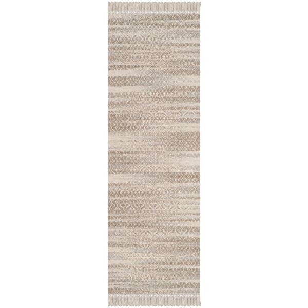 SAFAVIEH Boston Beige/Ivory 2 ft. x 7 ft. Geometric Runner Rug
