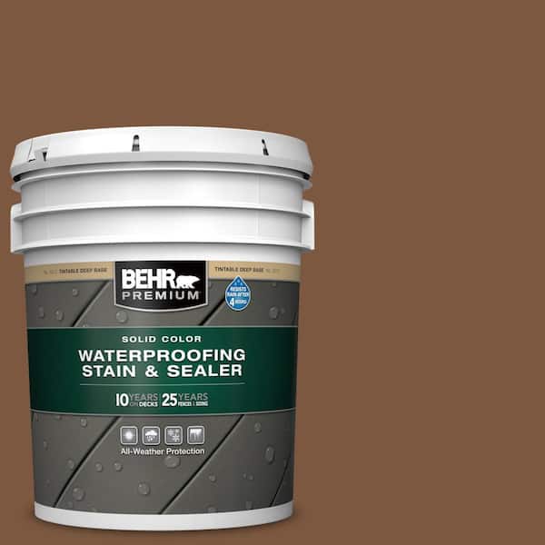 5 gal. #SC-110 Chestnut Solid Color Waterproofing Exterior Wood Stain and Sealer