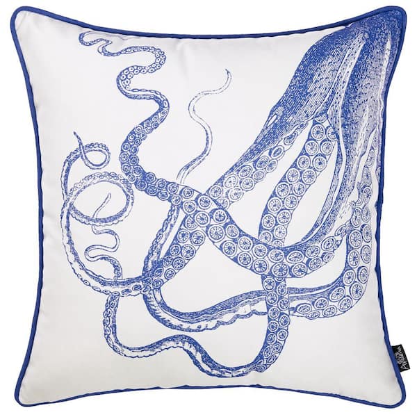 HomeRoots Josephine Multi-Color Beach and Nautical 18 in. x 18 in. Throw Pillow Cover