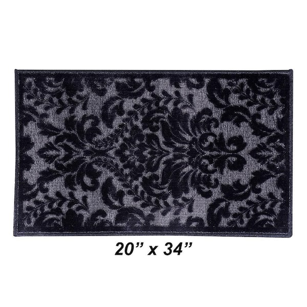 Better Trends Nyla Collection Gray 20 in. x 34 in. Polyester Rectangle Area Rug