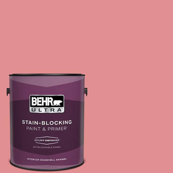 BEHR ULTRA 1 gal. #140D-4 Fresh Pink Extra Durable Eggshell Enamel Interior Paint & Primer