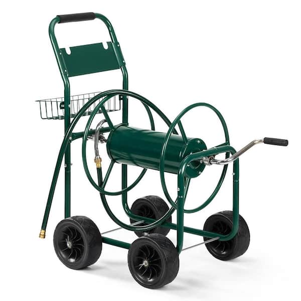 Iron 4-Wheel Hose Reel Truck
