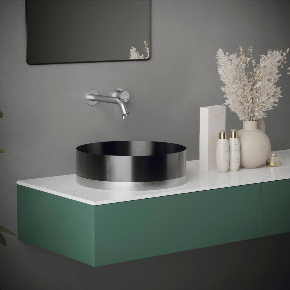 Stainless Steel Single Handle Wall-Mount Bathroom Faucet