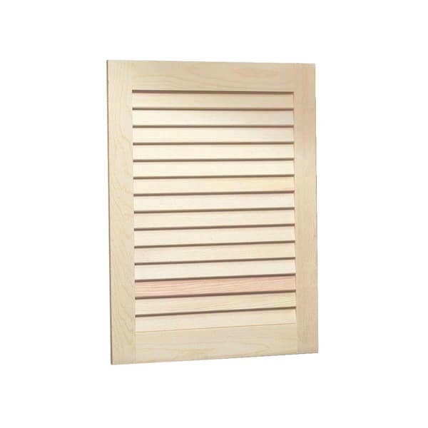 JENSEN Louver 16 in. W x 22 in. H Medium Rectangular White Steel Recessed Medicine Cabinet with Pine Door