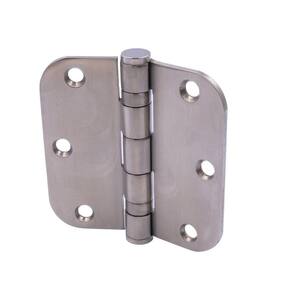 3-1/2 in. x 5/8 in. Radius Stainless Steel Commercial Grade with Ball Bearing Hinge