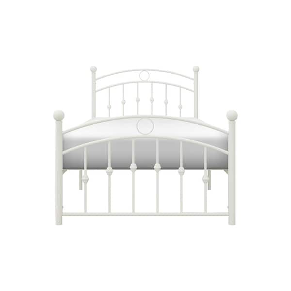 Lazzara Erwan White Metal Frame Twin Platform Bed